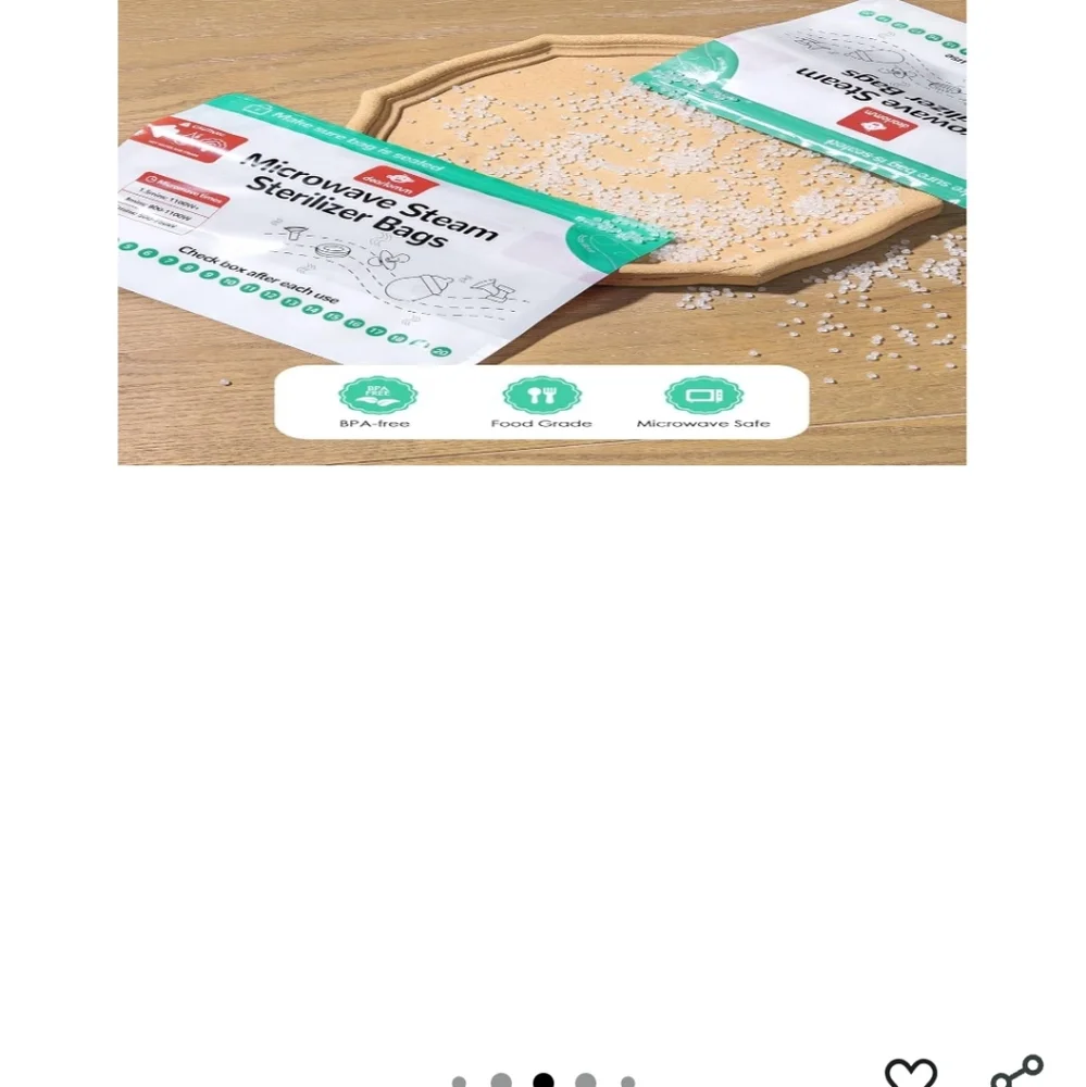 Green Microwave Steam Sterilizer Bags